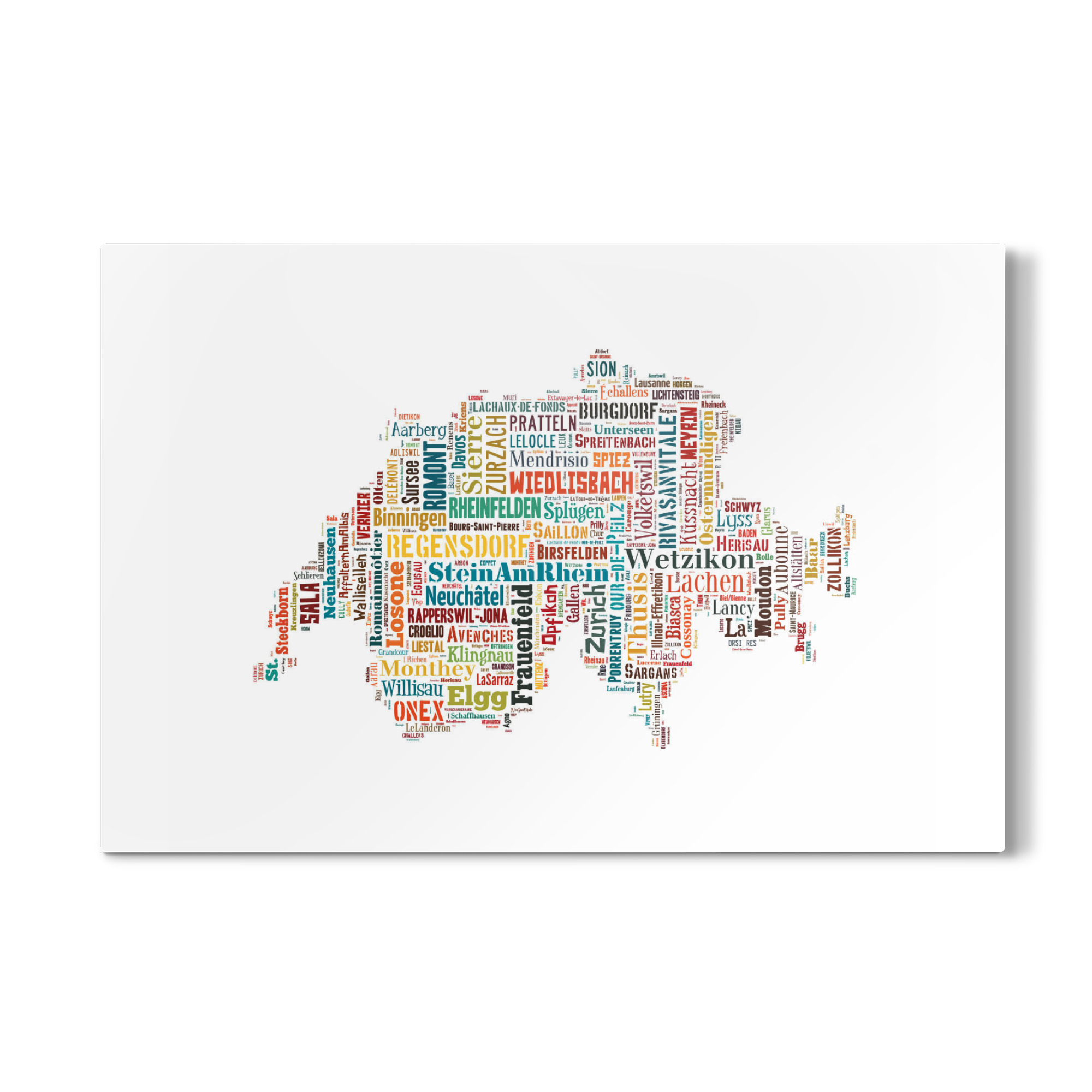 Galerie-Print "Switzerland Map Black" 30x20 cm artboxONE