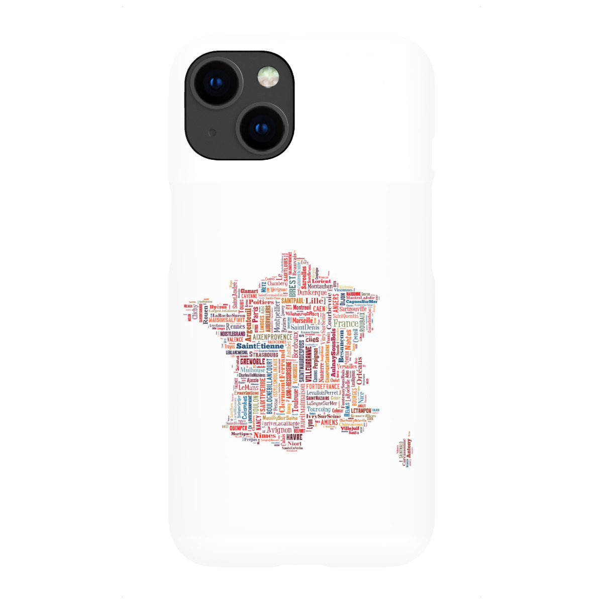 iPhone "France Map Black" Premium-Case Handyhülle artboxONE
