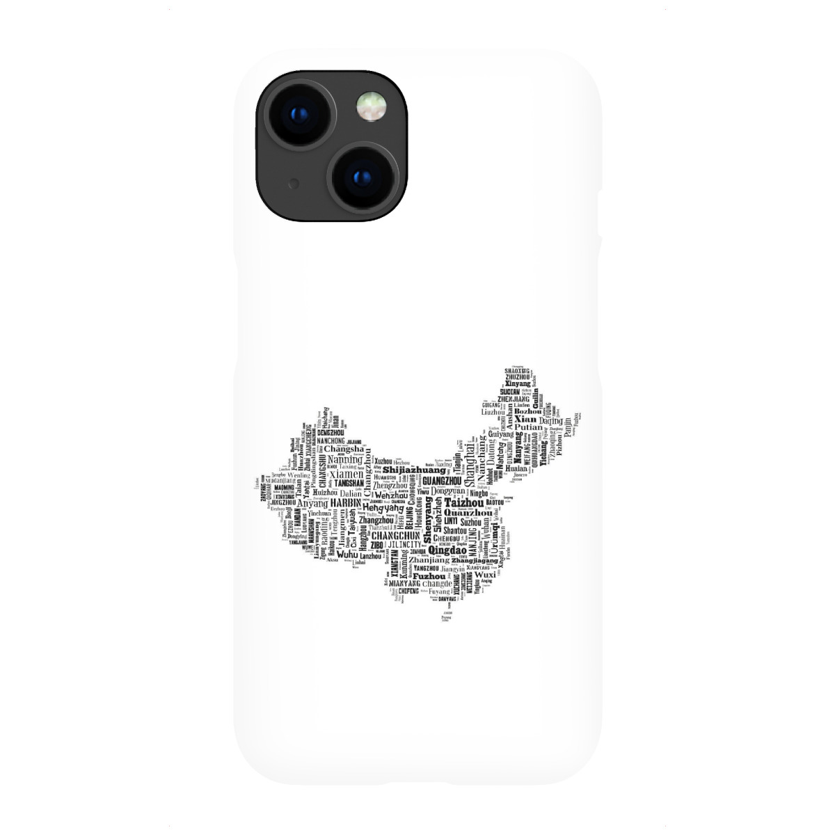 "China Map Black 2"für iPhone - Premium-Case Handyhülle artboxONE