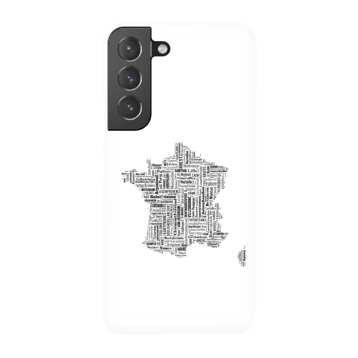 "France Map Black 2"für Samsung Galaxy - Premium-Case Handyhülle artboxONE