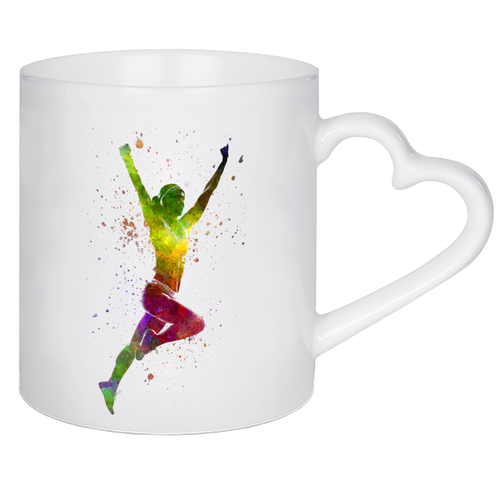 Herztasse "Winning runner athlete" artboxONE - Abstrakt,Sport