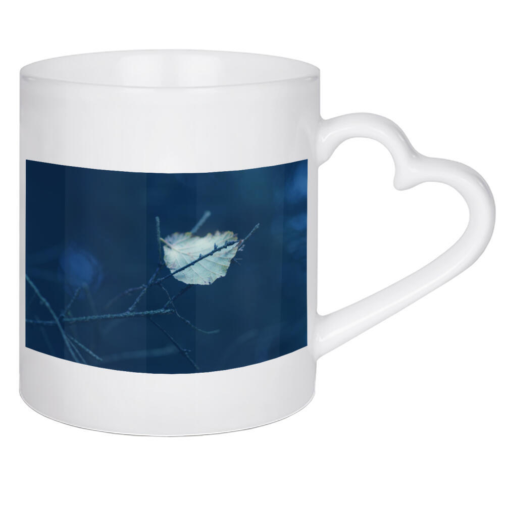 Herztasse "Einzelnes Herbstblatt" artboxONE - Natur