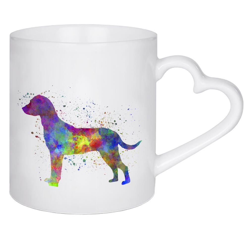 Herztasse "Montenegrin Mountain Hound" artboxONE - Tiere,Abstrakt - Dog,Pet,Animal,Mammal,Watercolor,Abstract,Abstrakt,Hund,Bunt,Colorful