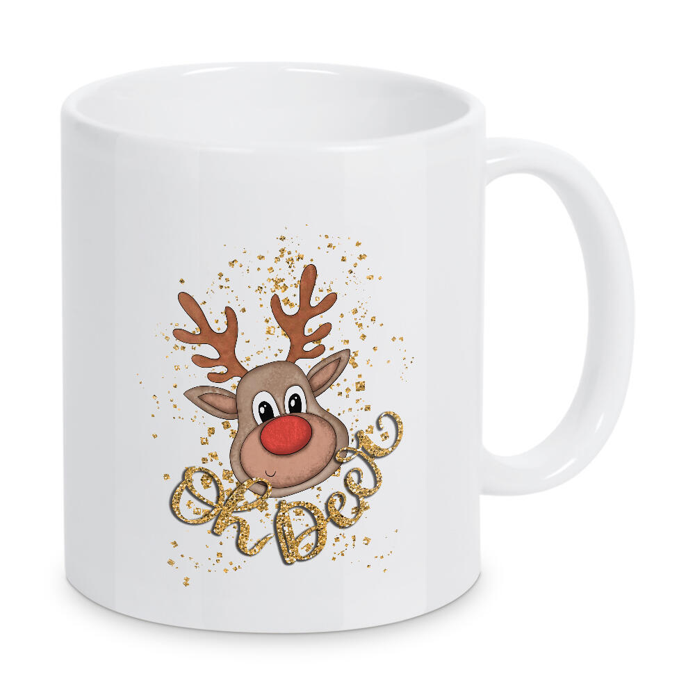 Tasse "Oh Deer Christmas Illustration" artboxONE - Für Kinder,Tiere,Weihnachten,Festivals,Lustig