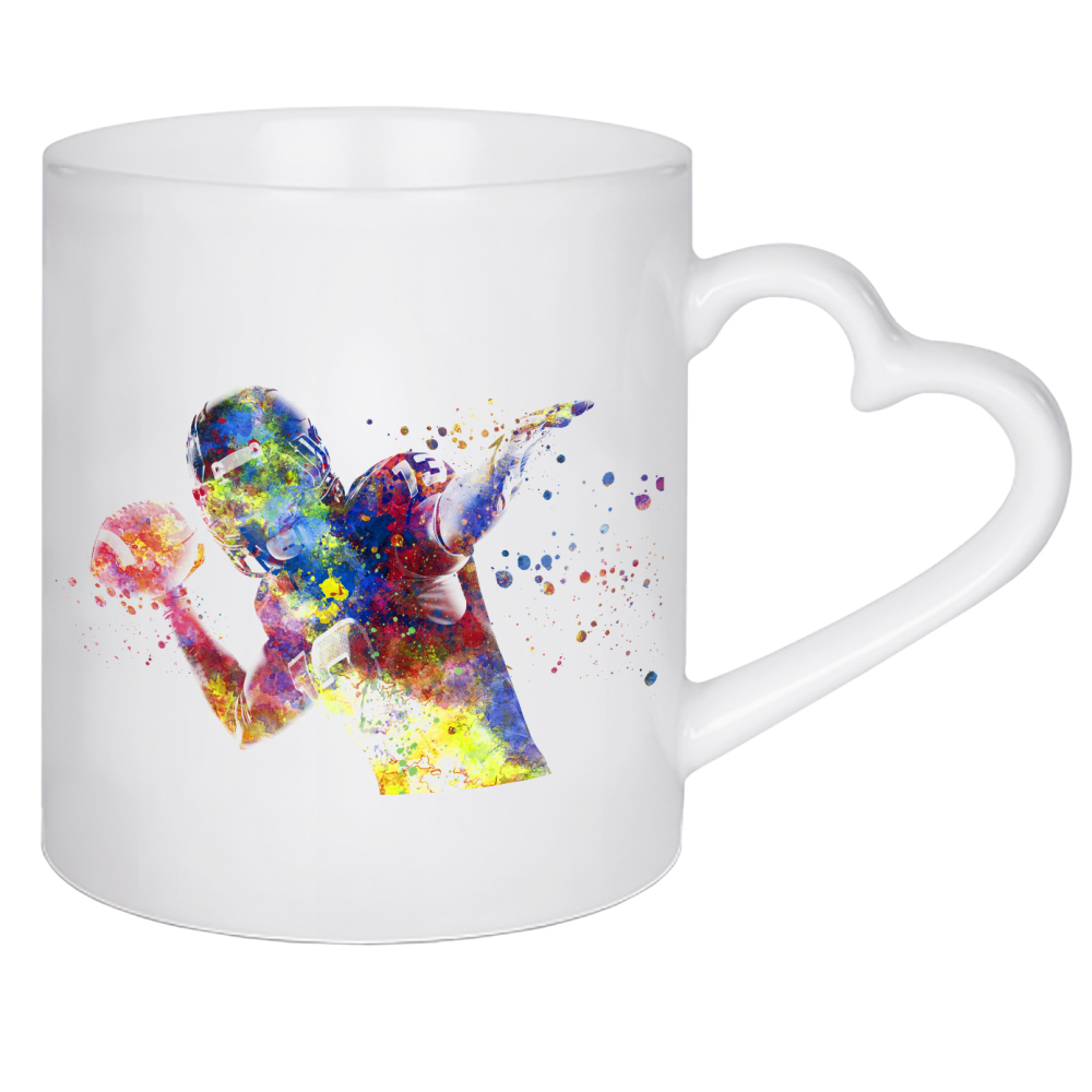 Herztasse "Multicolor american football-c" artboxONE - Abstrakt,Sport,Sport / Fußball