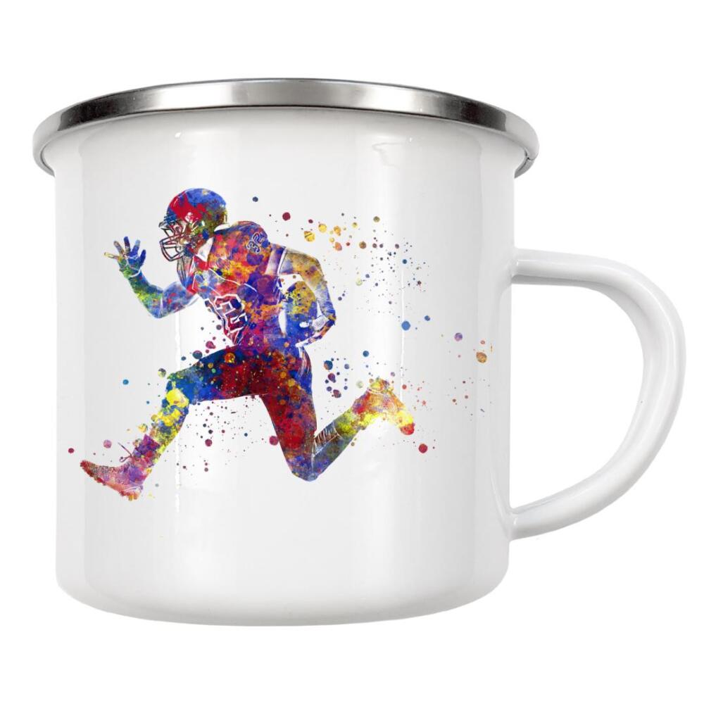 Emaille Tasse "Multicolor american football-d" artboxONE - Abstrakt,Sport,Sport / Fußball