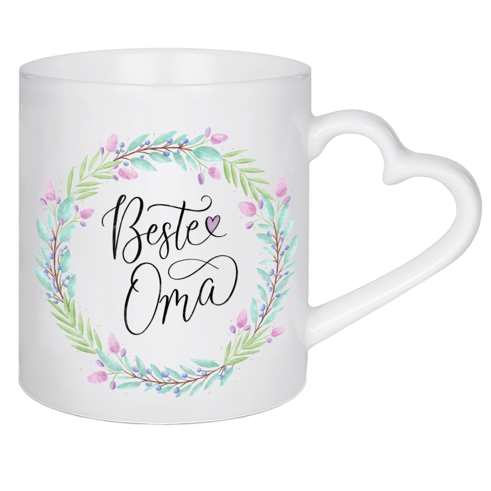 Herztasse "Beste Oma der Welt" artboxONE - Typografie,Menschen,Liebe