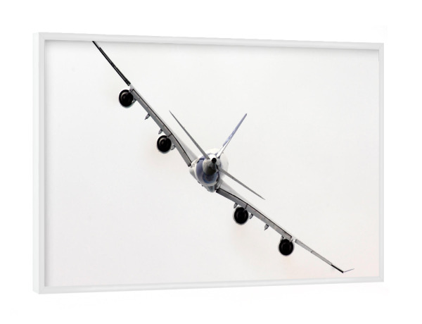 Poster mit weißem Rahmen "Airbus A340-600" artboxONE - Sport - Flugzeug,Airbus,Flugzeug,Flugzeug,Flieger,Himmerl,Fliegen,Schräglage