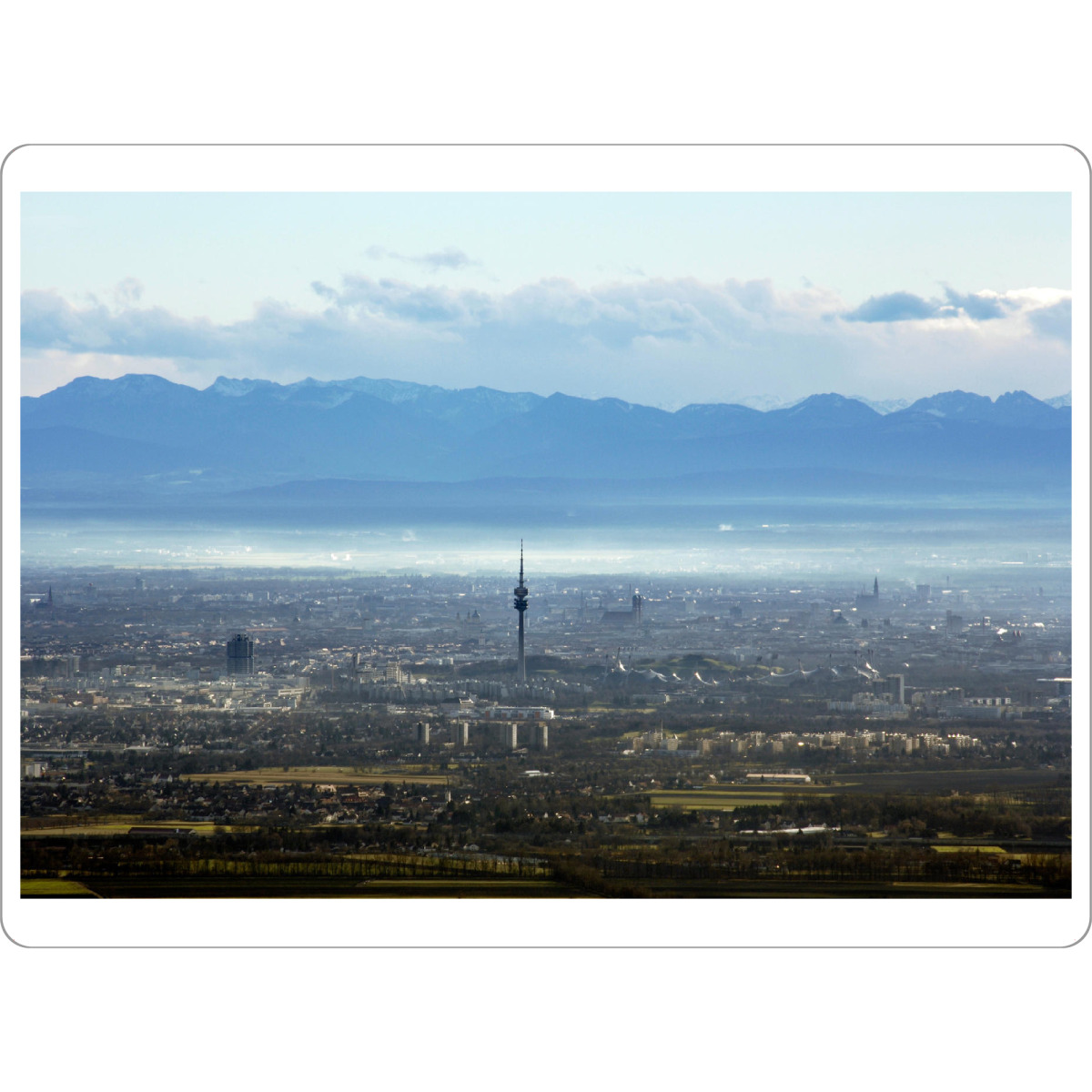 Tischset "München Panorama" artboxONE - Städte / München - München,Munich,Minga,Bayern,Fernsehturm,Vogelperspektive - Bild münchen