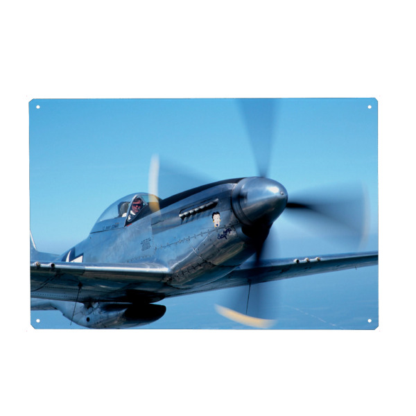 Metall Poster "P-51D Cloud Dancer" artboxONE - Sport - Flugzeug - Blechschild