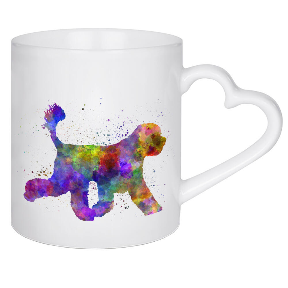 Herztasse "Portuguese Water Dog" artboxONE - Tiere,Abstrakt - Dog,Pet,Mammal,Watercolor,Abstract,Hund,Animal,Tier,Colorful