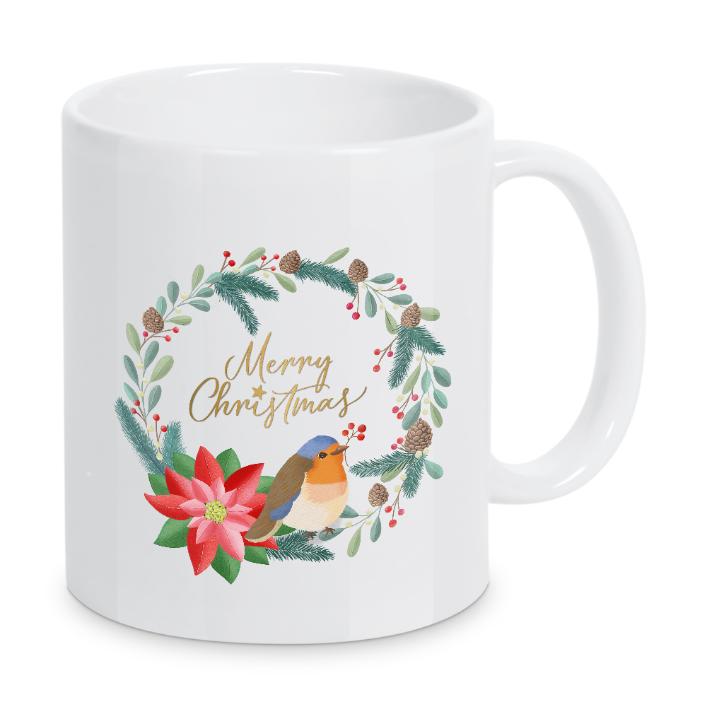 Tasse "Frohe Weihnachten, Merry Christmas" artboxONE - Typografie,Tiere,Weihnachten