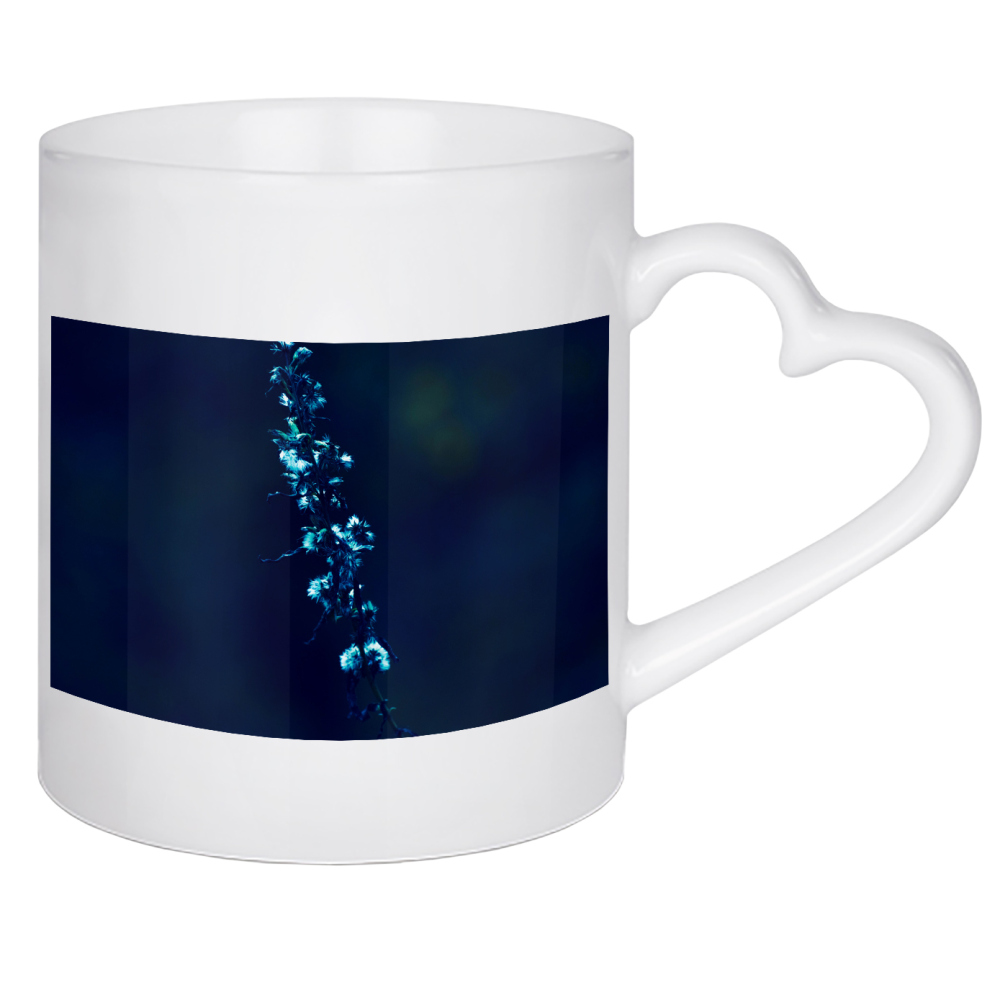 Herztasse "Blüten im Blauton" artboxONE - Natur