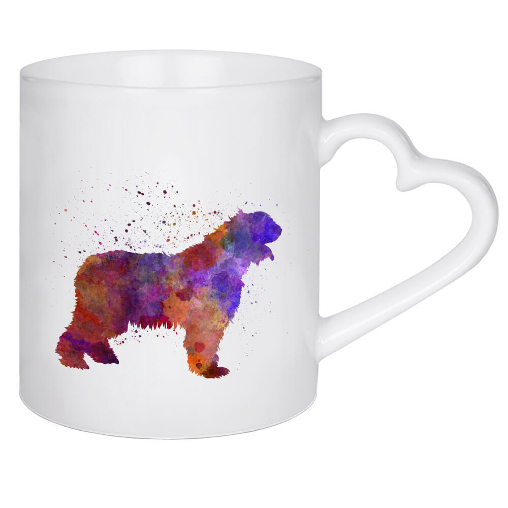 Herztasse "Romanian Mioritic Shepherd Dog" artboxONE - Tiere,Abstrakt - Dog,Pet,Mammal,Watercolor,Abstract,Hund,Animal,Tier,Bunt,Colorful