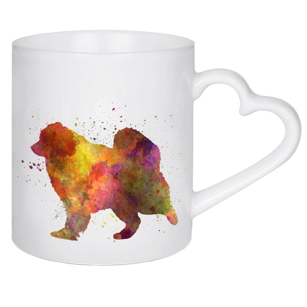 Herztasse "SAINT MIGUEL CATTLE DOG" artboxONE - Tiere,Abstrakt - Dog,Pet,Animal,Mammal,Watercolor,Abstract,Hund,Tier,Bunt,Colorful