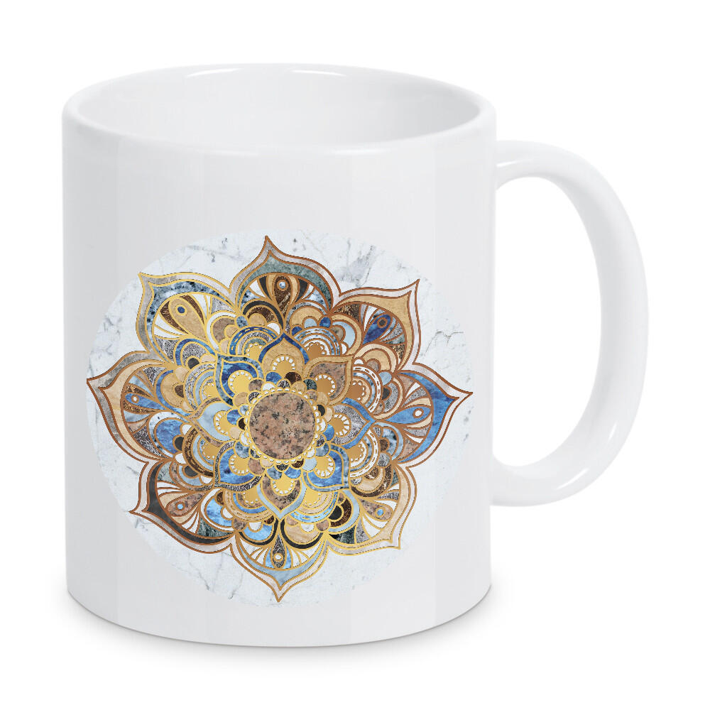 Tasse "Mandala fancy marble" artboxONE - Natur,Abstrakt - Mandala,Vector,Yoga,Boho,Fancy,Arabic,Nature,Gold,Marble,Abstract,Abstrakt,Bunt,Colorful