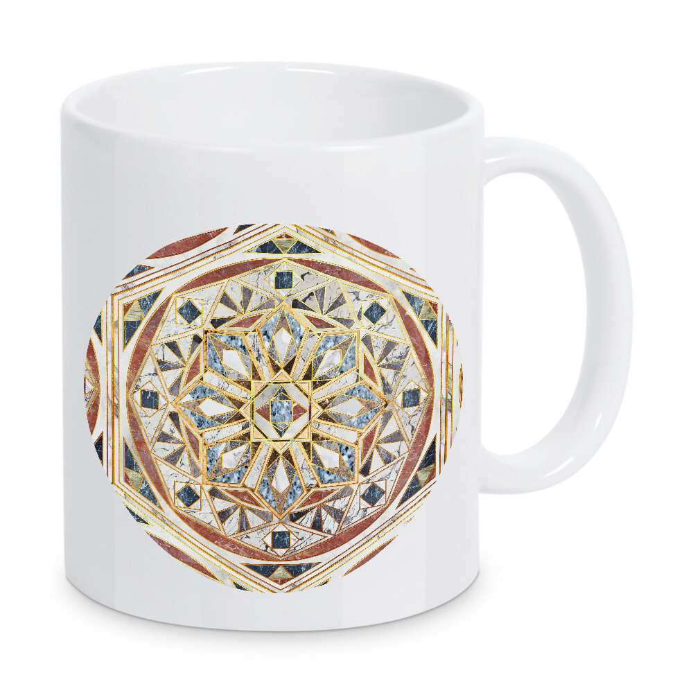 Tasse "Mandala geometrical marble" artboxONE - Natur,Abstrakt,Marmor - Mandala,Vector,Yoga,Boho,Fancy,Arabic,Abstract,Nature,Tribal,Marble,Geometrical