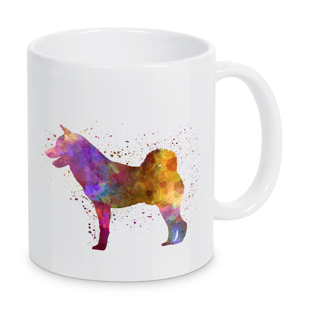 Tasse "Shiba Inu in watercolor" artboxONE - Tiere,Abstrakt - Dog,Pet,Animal,Mammal,Watercolor,Abstract,Hund,Abstrakt,Bunt,Colorful