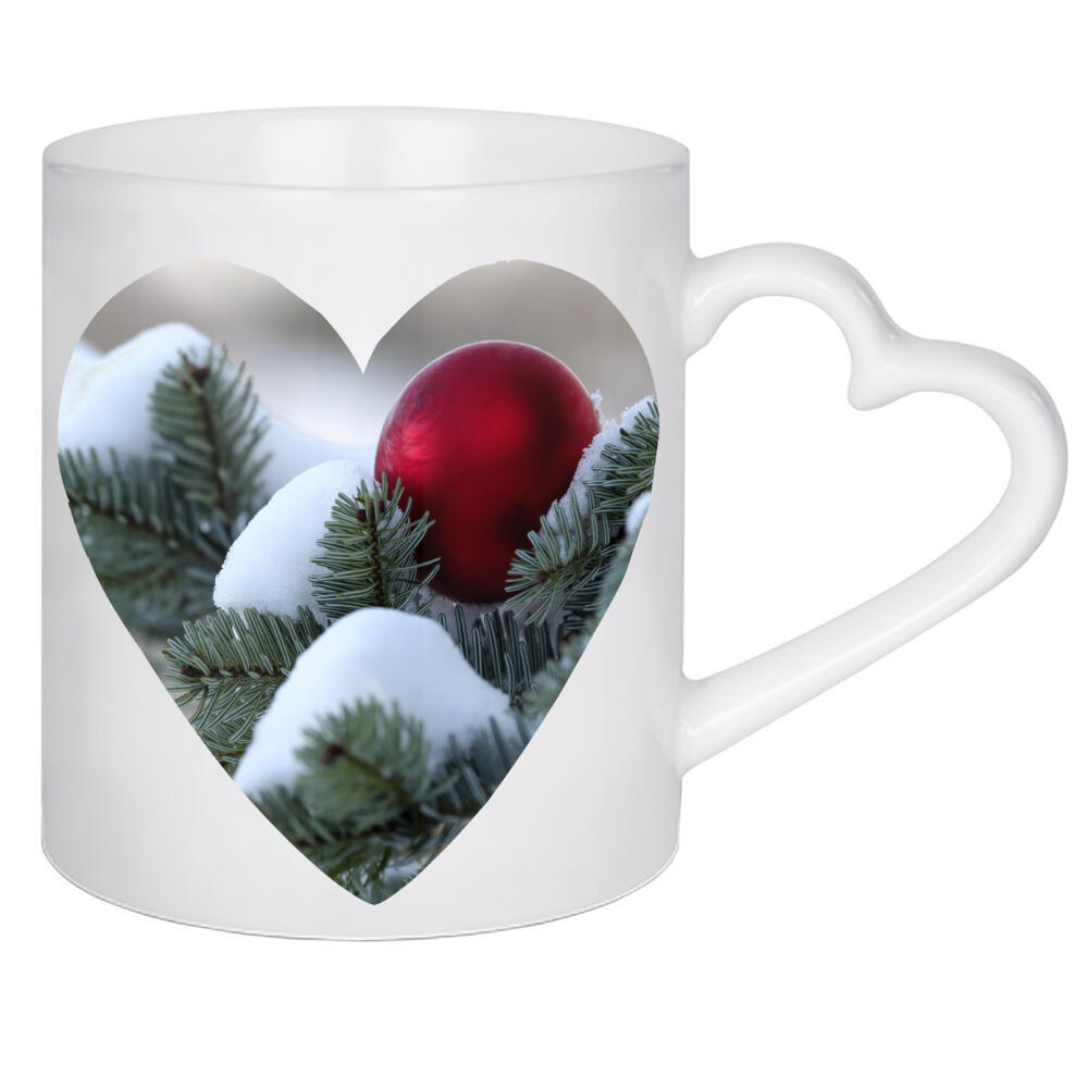 Herztasse "Weiße Weihnachten" artboxONE - Natur,Weihnachten