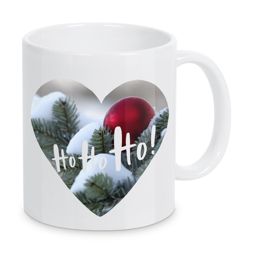 Tasse "Weiße Weihnachten Ho, ho, ho!" artboxONE - Typografie,Natur,Weihnachten