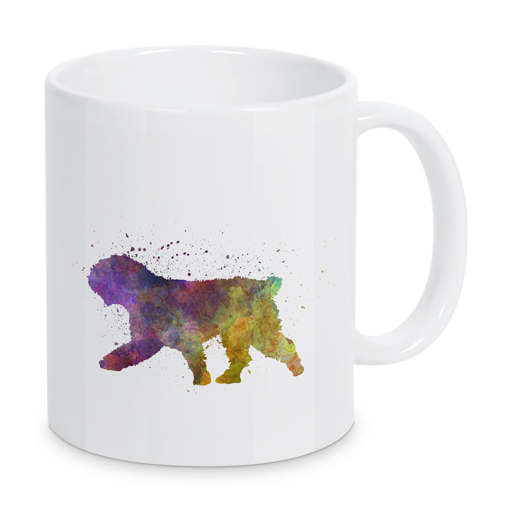 Tasse "Spanish Water Dog in watercolor" artboxONE - Tiere,Abstrakt - Dog,Pet,Animal,Mammal,Watercolor,Abstract,Abstrakt,Bunt,Colorful,Tier,Hund