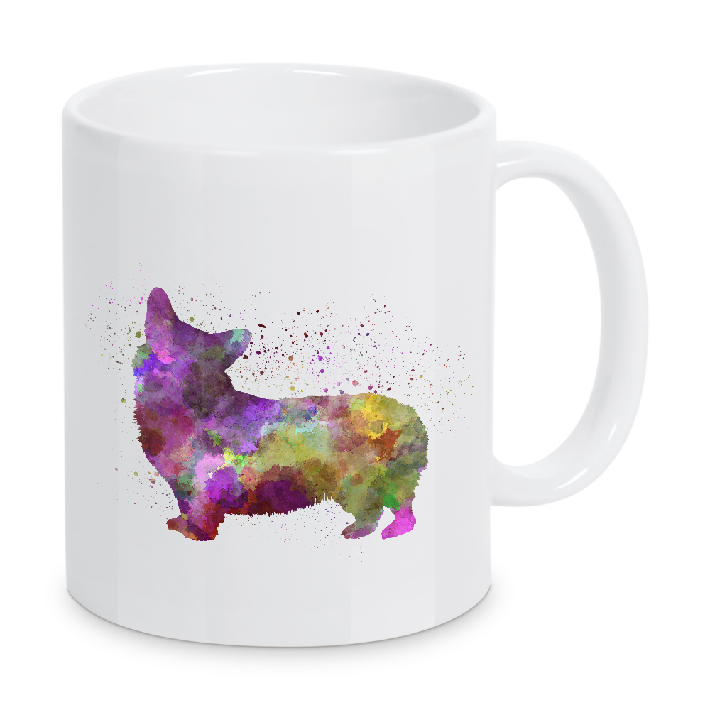 Tasse "Welsh Corgi Cardigan in watercolor" artboxONE - Tiere,Abstrakt - Dog,Dogs,Pet,Animal,Mammal,Watercolor,Dog poster,Illustration,Abstract