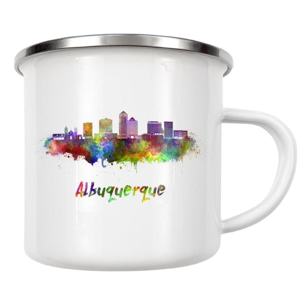 Emaille Tasse "ALBUQUERQUE skyline-c" artboxONE - Städte,Abstrakt,Architektur
