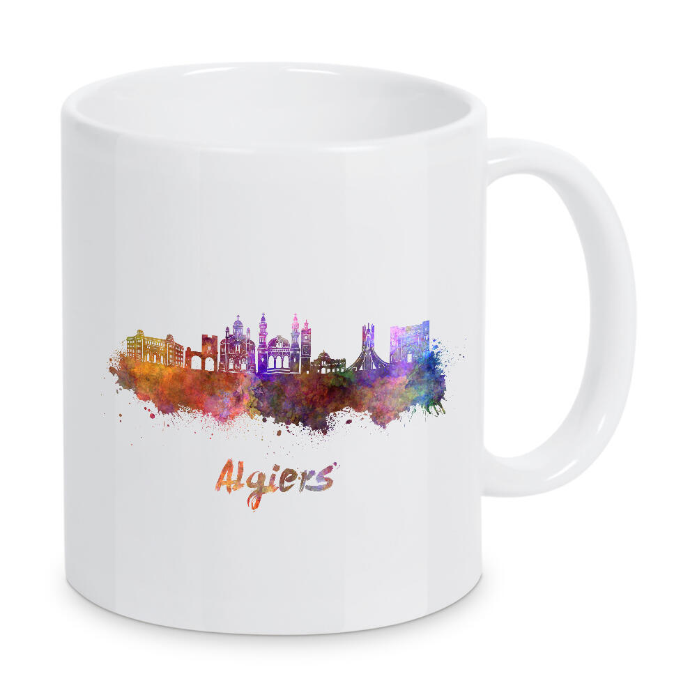 Tasse "ALGIERS skyline in watercolor-b" artboxONE - Städte,Abstrakt,Architektur