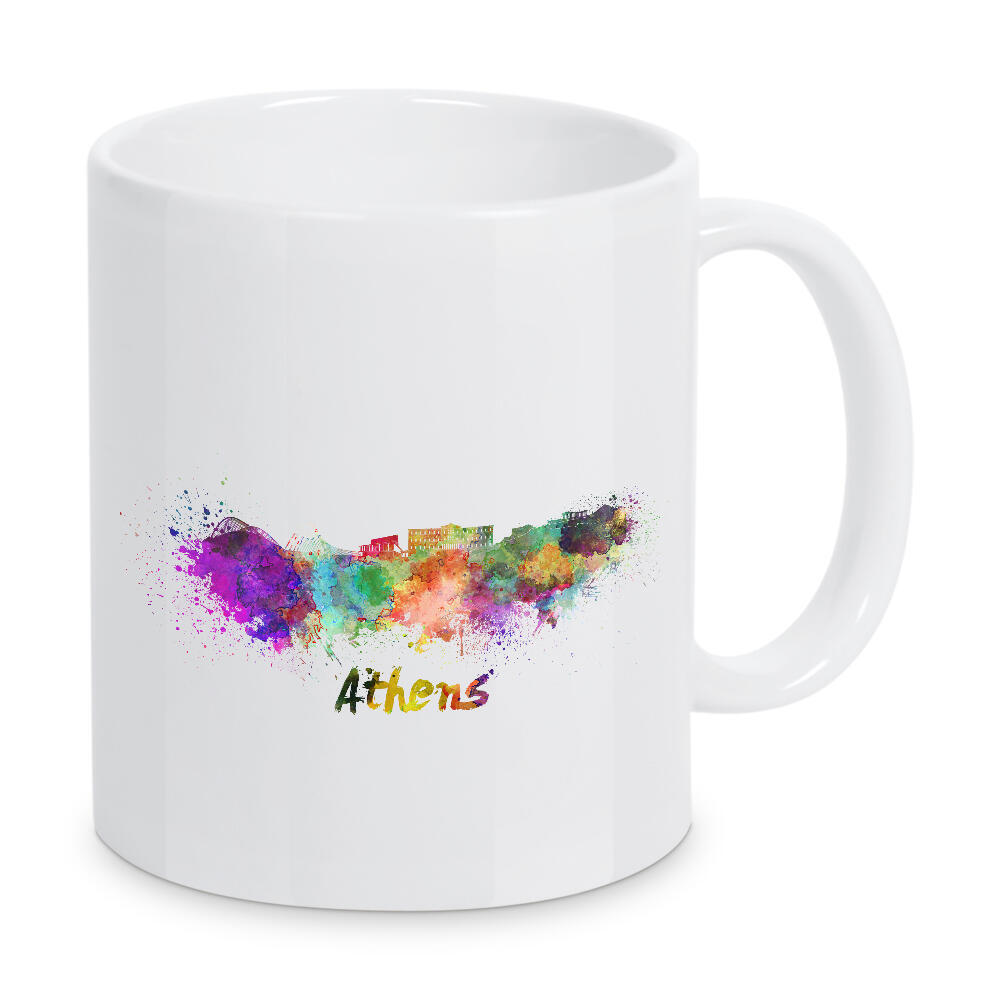 Tasse "ATHENS Skyline in watercolor-b" artboxONE - Städte,Reise,Abstrakt,Architektur