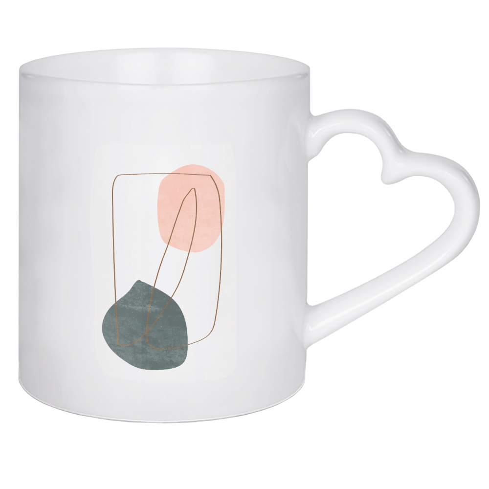 Herztasse "Abstract Minimalist" artboxONE - Abstrakt,Geometrie - Abstract,Minimalist,Modern,Midcentury,Abstrakt,Geometrie,Geometry,Formen,Shapes