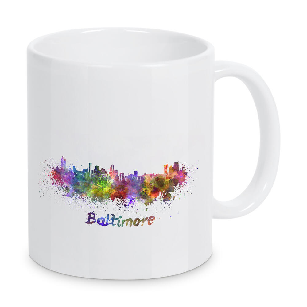 Tasse "BALTIMORE skyline in watercolor-b" artboxONE - Städte,Abstrakt,Architektur,Sport