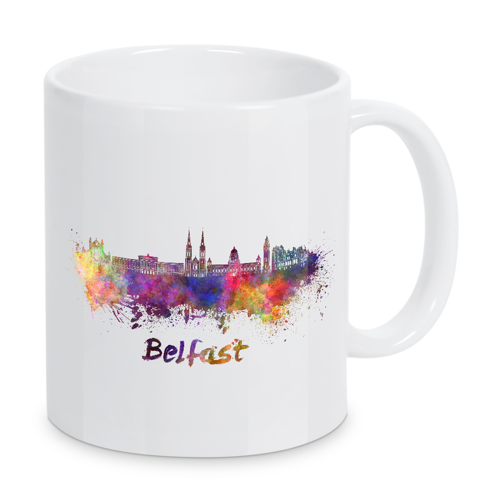 Tasse "BELFAST skyline in watercolor-b" artboxONE - Städte,Reise,Abstrakt,Architektur