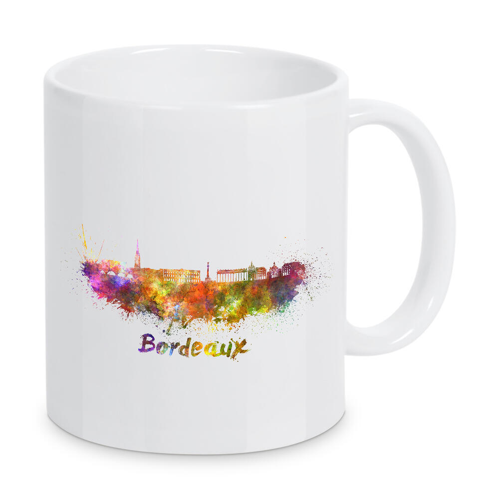Tasse "BORDEAUX skyline in watercolor-b" artboxONE - Städte,Reise,Abstrakt,Architektur