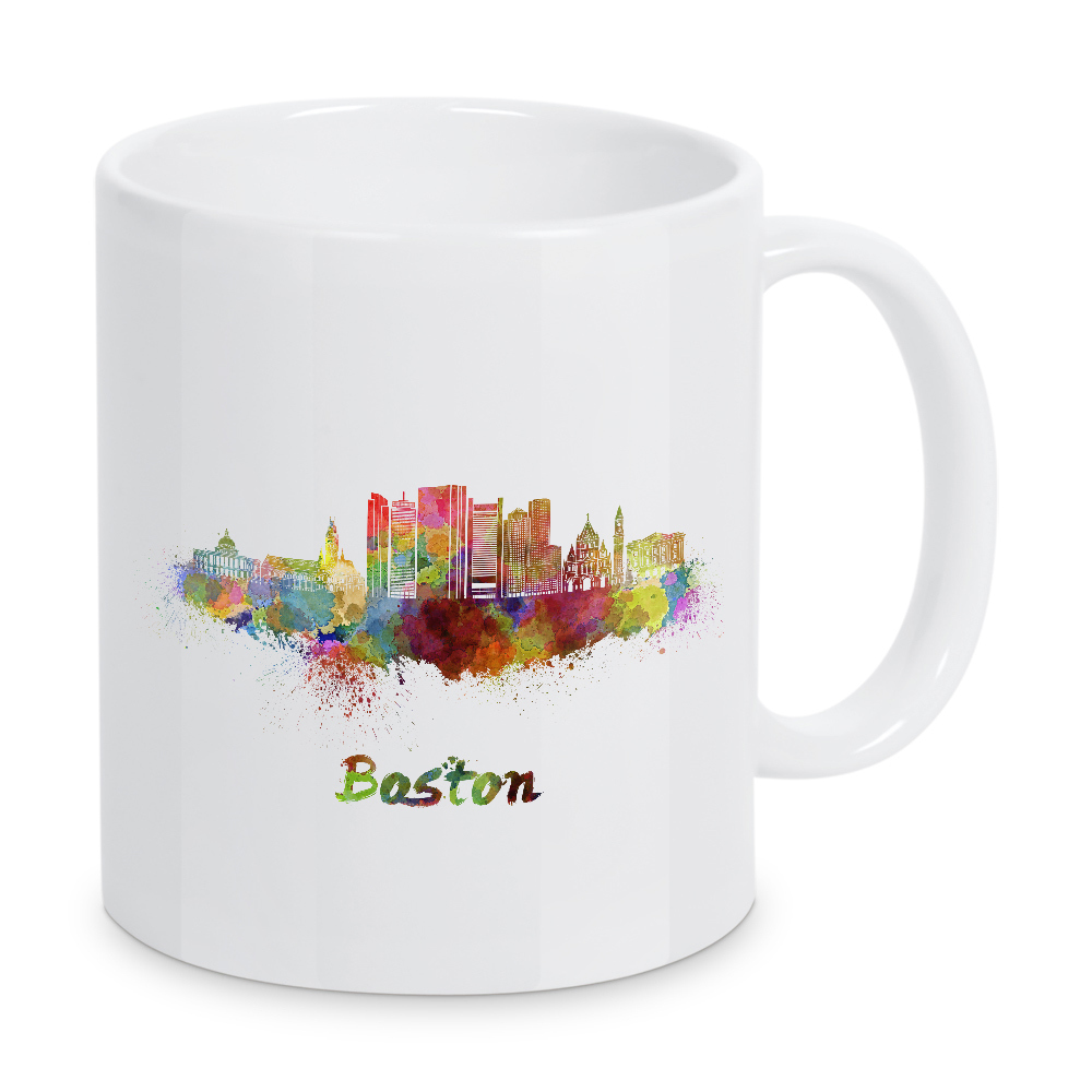 Tasse "BOSTON skyline in watercolor-b" artboxONE - Städte,Reise,Abstrakt,Architektur