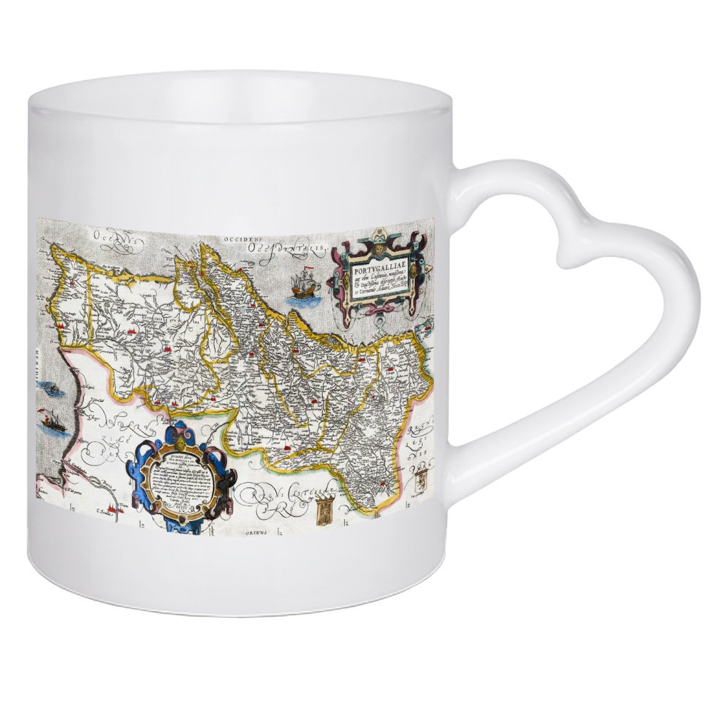Herztasse "Map of Portugal" artboxONE - Kartografie