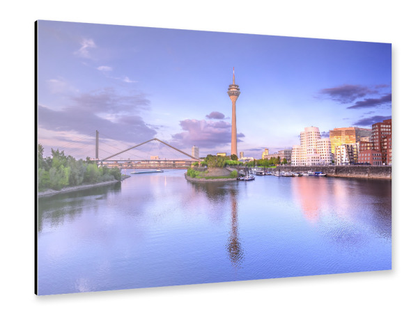 Alu-Dibond "Düsseldorfer Rheinturm" 30x20 cm artboxONE
