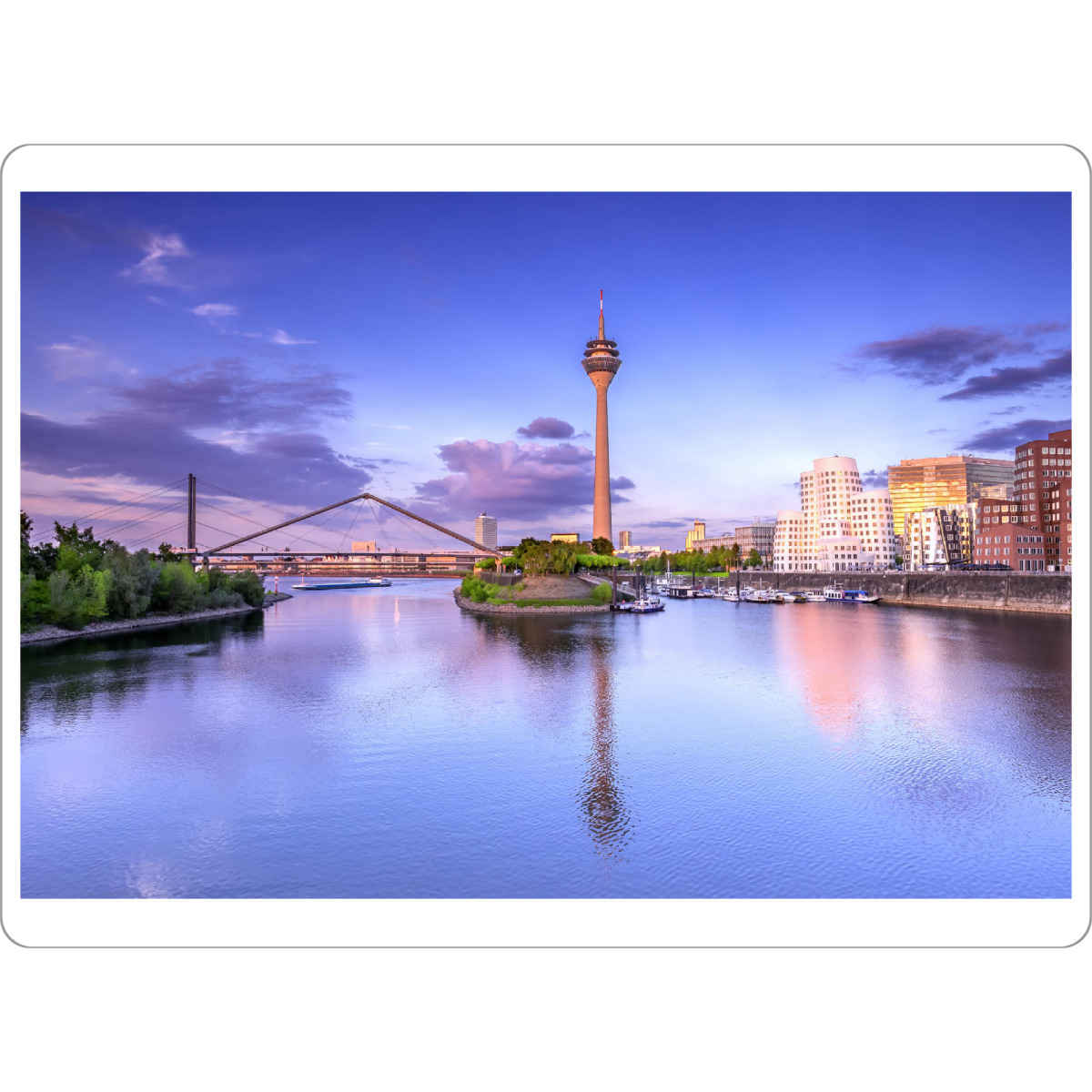 Tischset "Düsseldorfer Rheinturm" artboxONE - Städte / Düsseldorf - Mediahafen,Skyline - Bild Mediahafen
