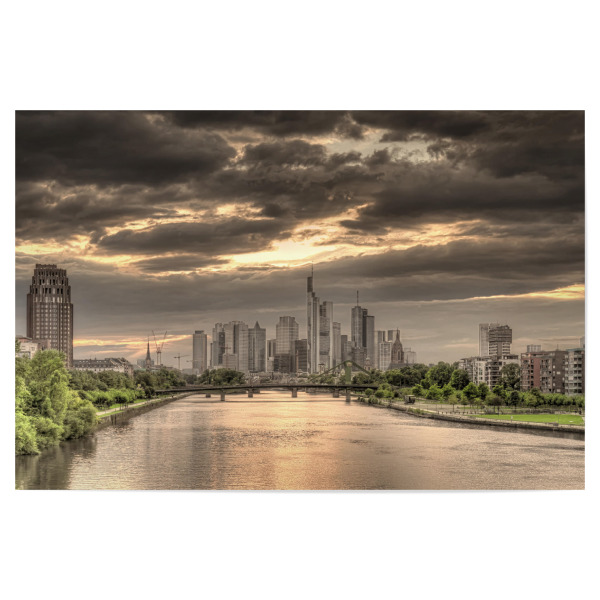 Poster 30x20 cm "Skyline Frankfurt" artboxONE - Reise,Städte / Frankfurt - City,Stadt,Building,Gebäude