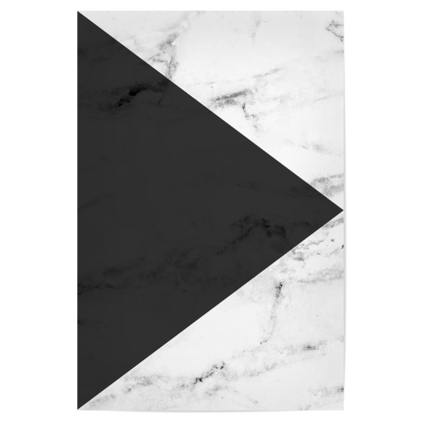 Poster 30x20 cm "Black Triangle" artboxONE - Illustration - Dreieck,Dreieck,Marmor,Marmor