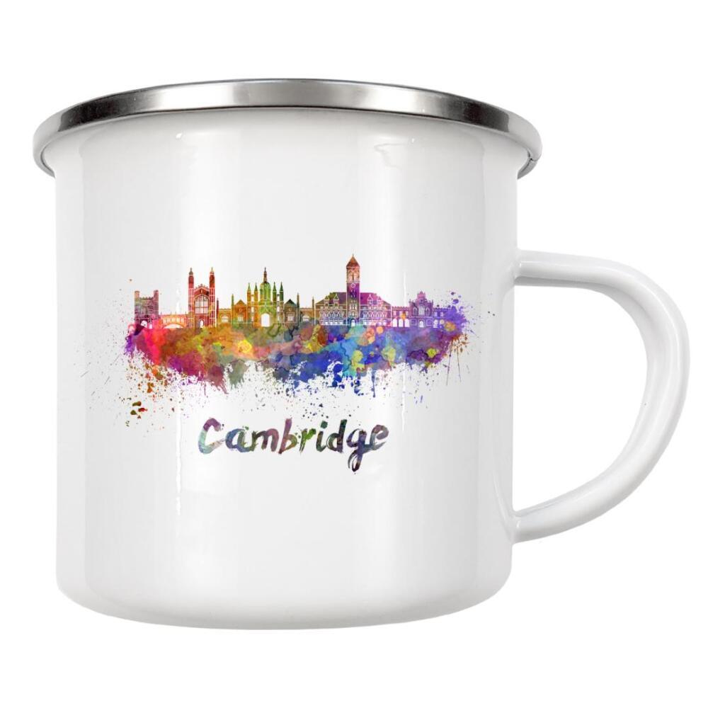 Emaille Tasse "Skyline von CAMBRIDGE" artboxONE - Städte,Reise,Abstrakt,Architektur