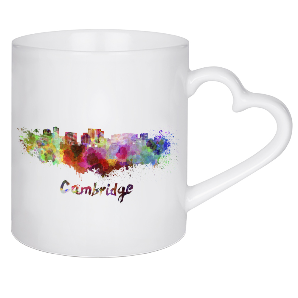 Herztasse "CAMBRIDGE MA skyline -b" artboxONE - Städte,Reise,Abstrakt,Architektur - Skyline,City,Monuments,Panoramic,Travel,Tourism,Color,Cambridge ma