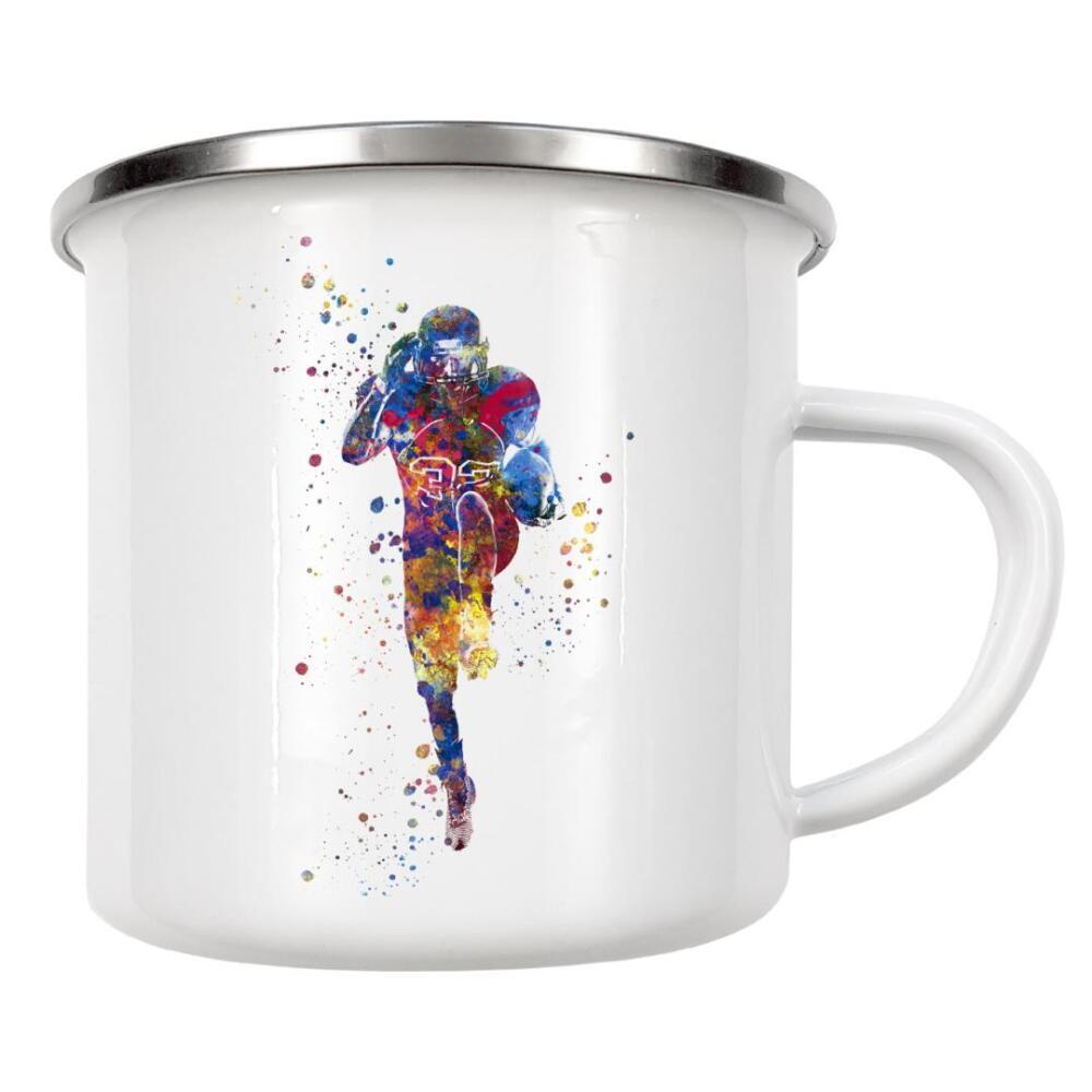 Emaille Tasse "American football players-c" artboxONE - Abstrakt,Sport,Sport / Fußball