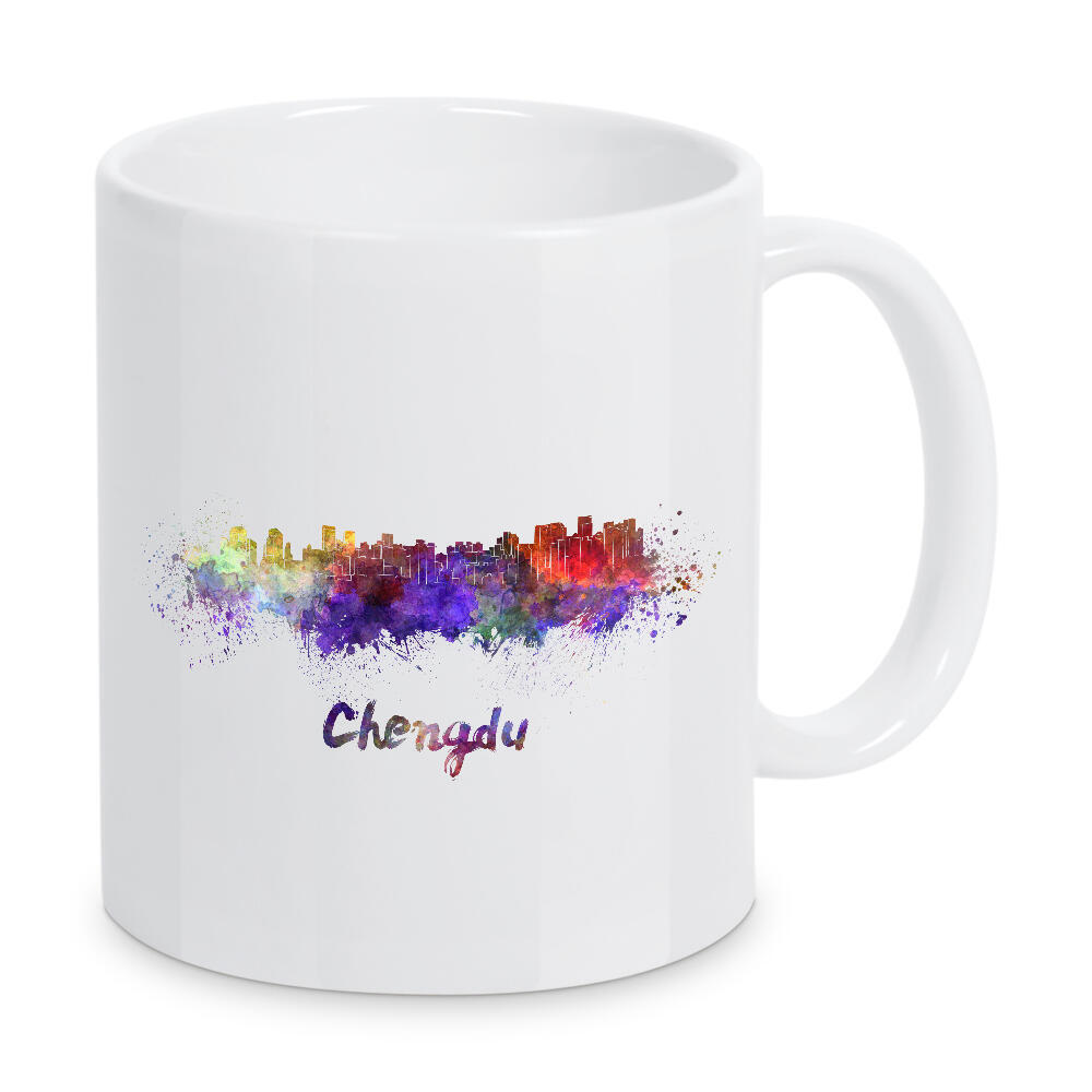 Tasse "CHENGDU skyline in watercolor" artboxONE - Städte,Reise,Abstrakt,Architektur