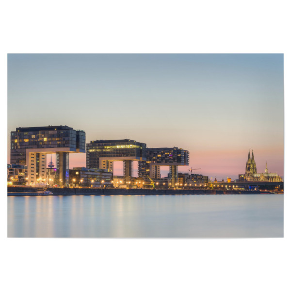 Poster 30x20 cm "Kranhäuser und Dom II" artboxONE - Städte / Köln,Natur,Reise - Köln,Gebäude,Stadt,City