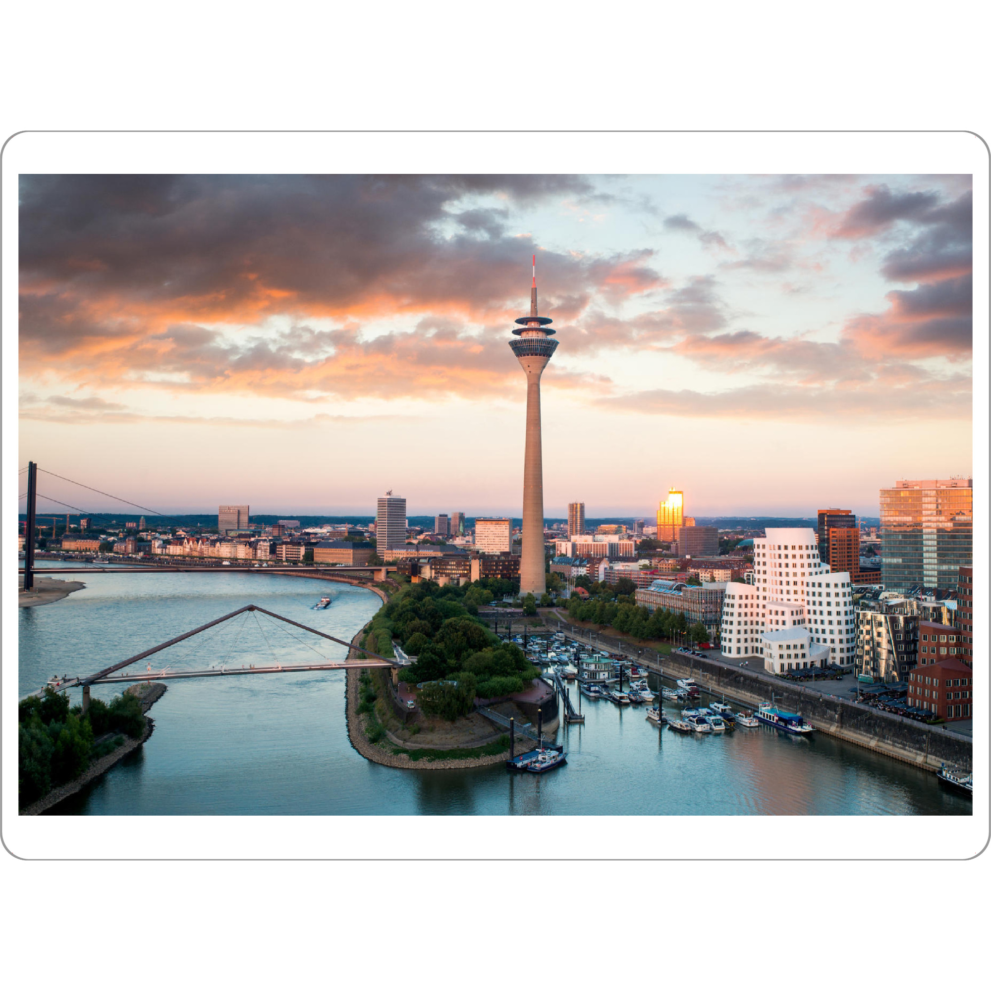 Tischset "Düsseldorf Medienhafen 3" artboxONE - Städte / Düsseldorf - Stadt,Düsseldorf,Luftaufnahme - Bild Stadt