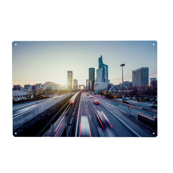 Metall Poster "Rush Hour Paris" artboxONE - Städte / Paris - Stadt,Köln - Blechschild