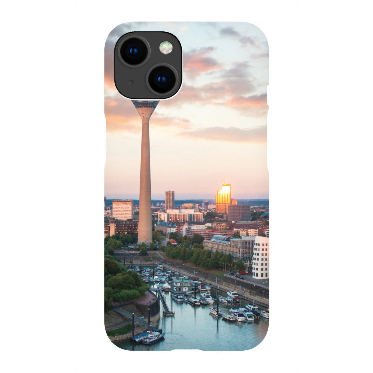 iPhone "Düsseldorf Medienhafen 3" Premium-Case Handyhülle artboxONE