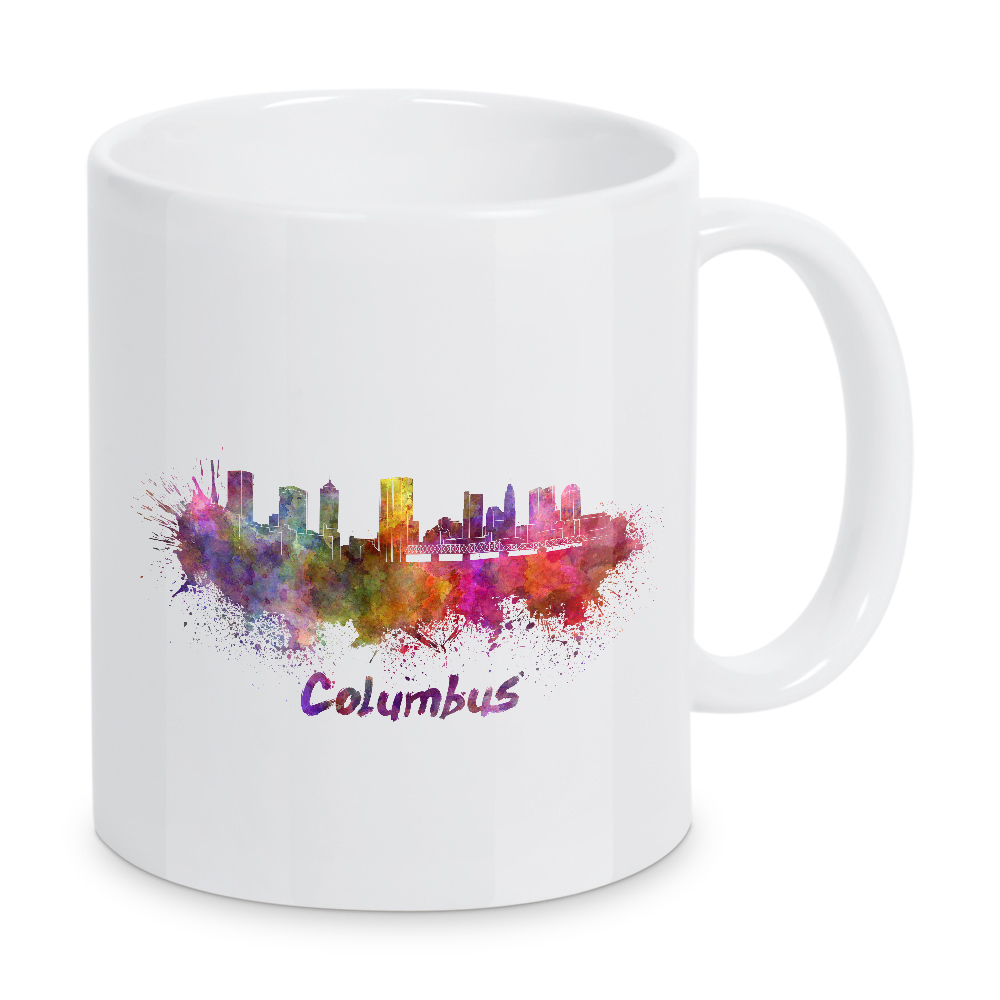 Tasse "COLUMBUS skyline in watercolor-b" artboxONE - Städte,Abstrakt,Architektur