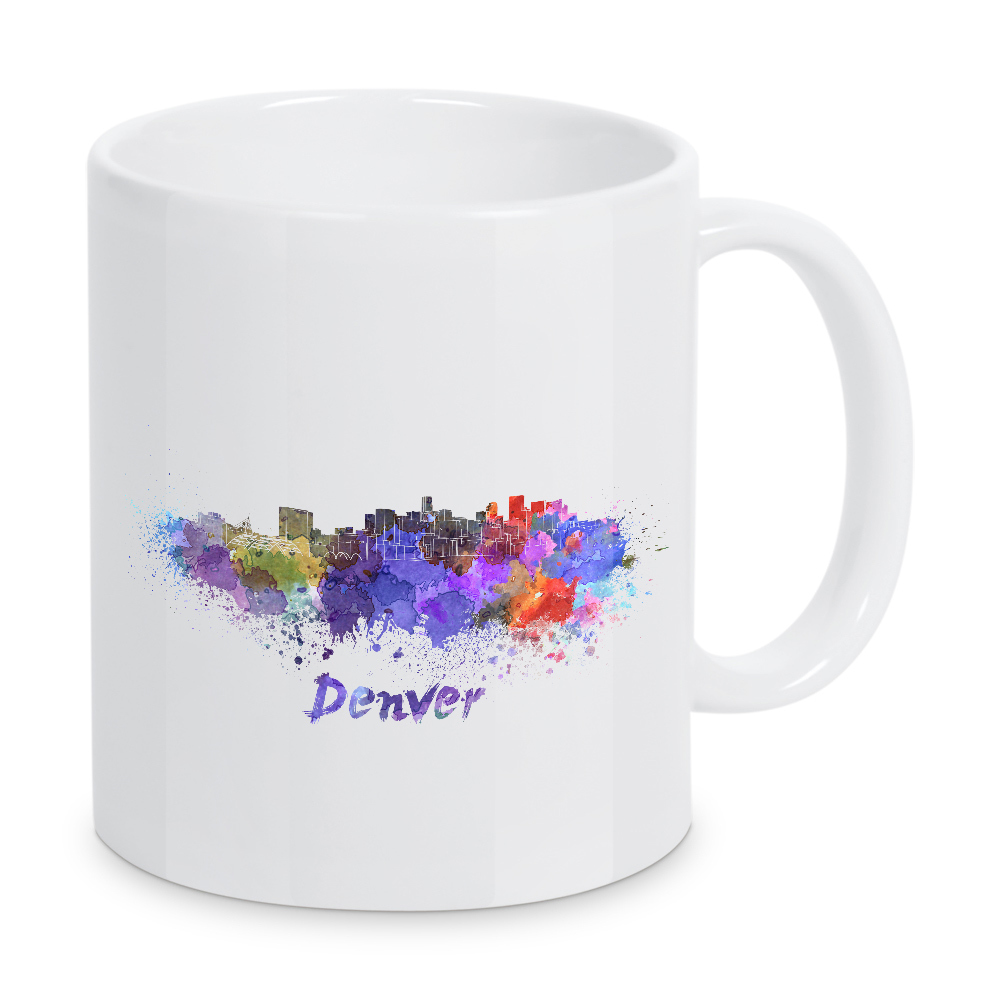 Tasse "DENVER skyline in watercolor-b" artboxONE - Städte,Abstrakt,Architektur