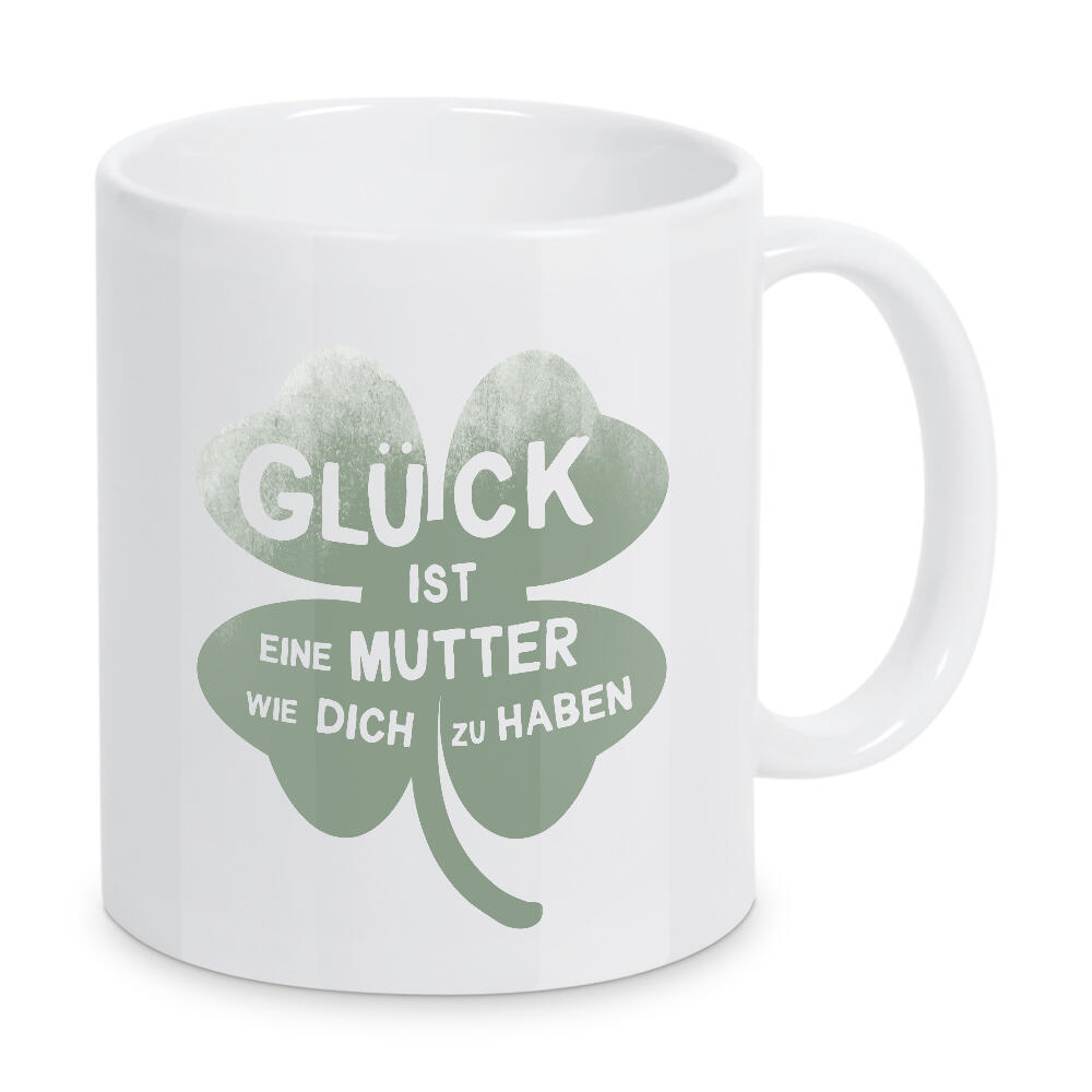 Tasse "Glück ist eine Mutter" artboxONE - Typografie,Menschen,Liebe,Für Mama,Lustig